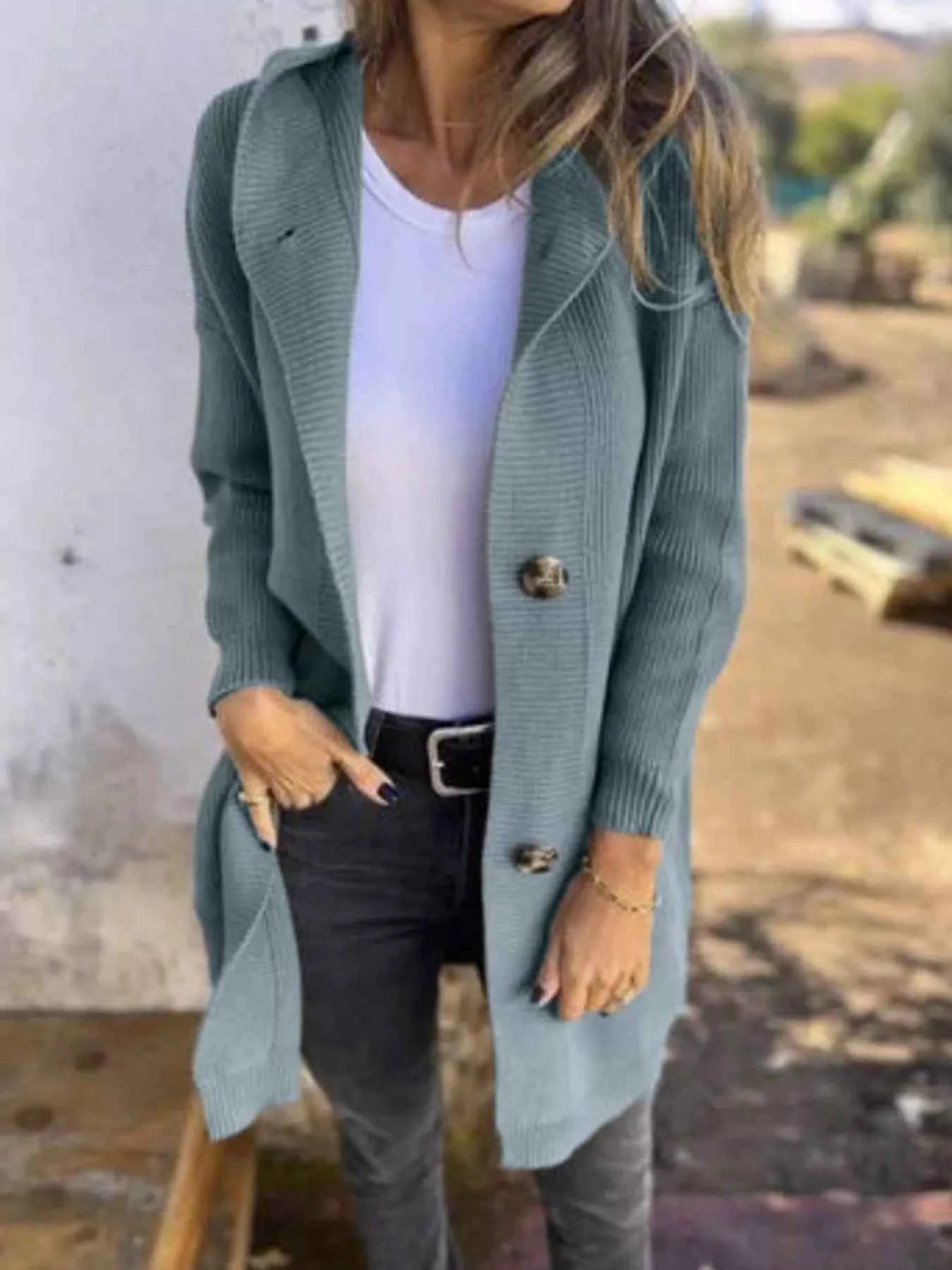 Hooded Cardigan Plus Size-Free Shipping - aurelia-clothing-8955