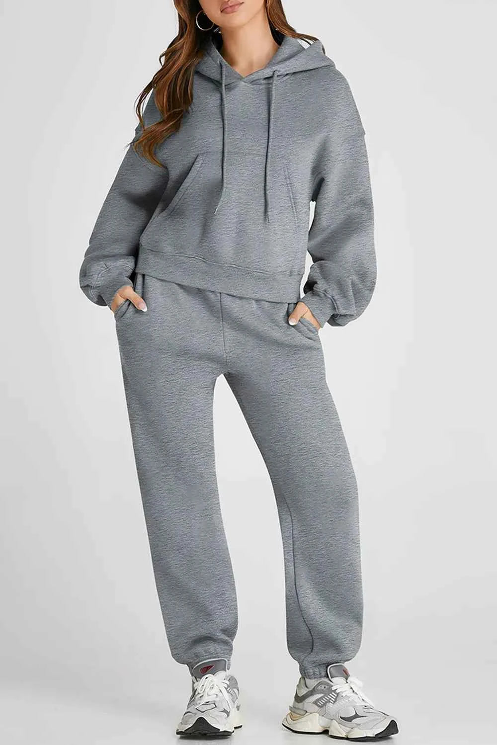 Hooded Top and Pants Active Set-Free Shipping - aurelia-clothing-8955