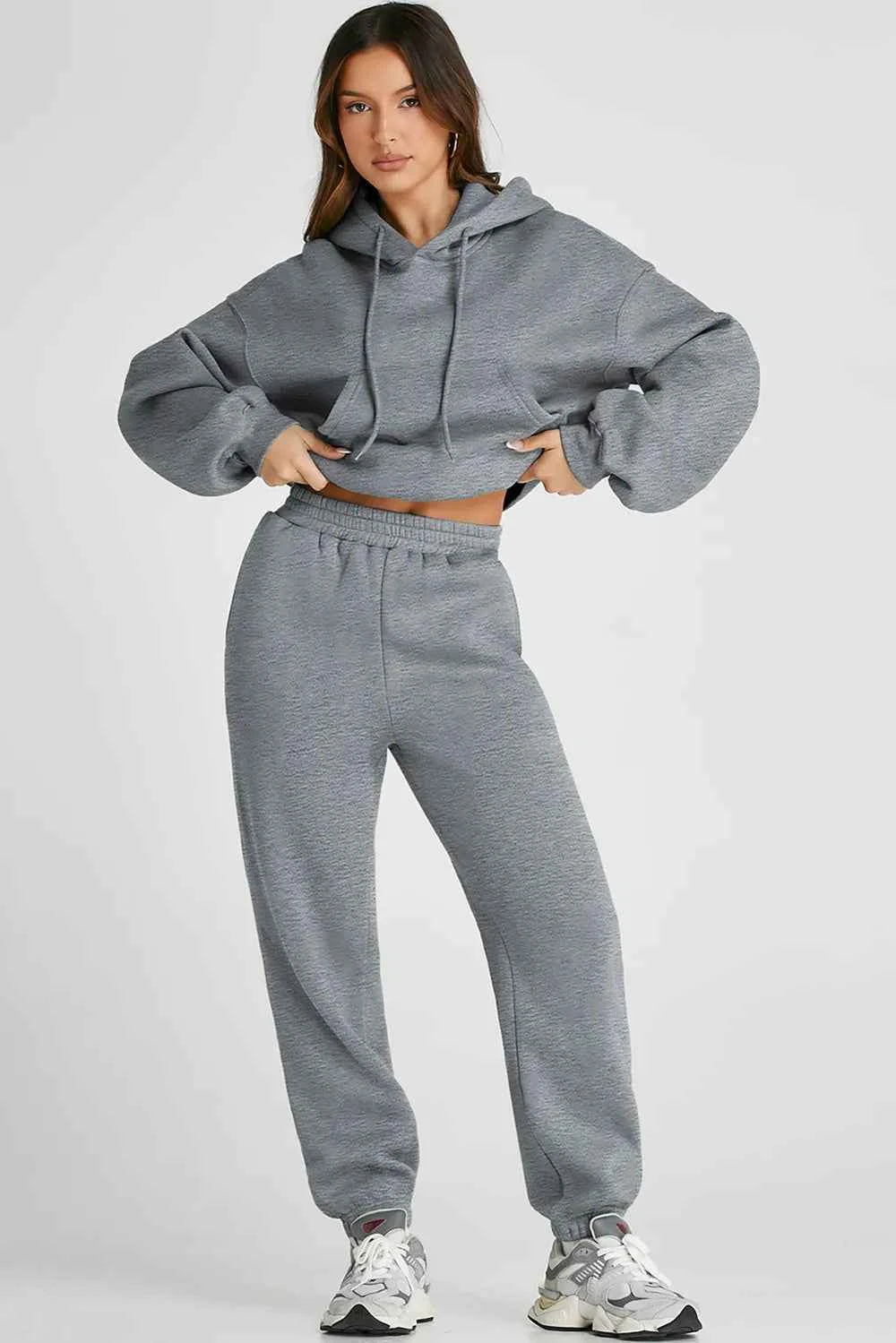 Hooded Top and Pants Active Set-Free Shipping - aurelia-clothing-8955