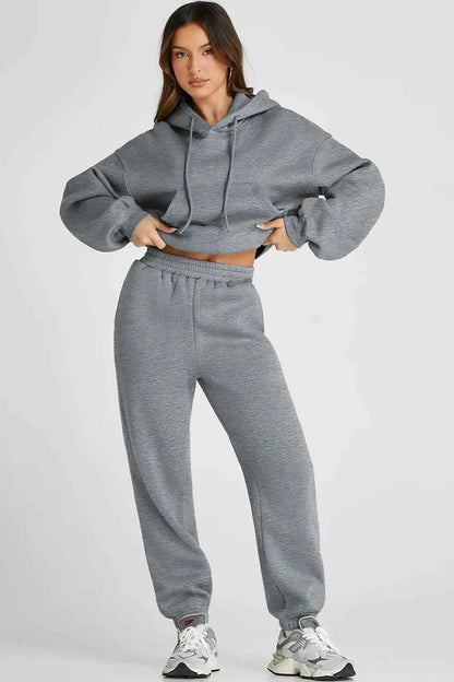 Hooded Top and Pants Active Set-Free Shipping - aurelia-clothing-8955