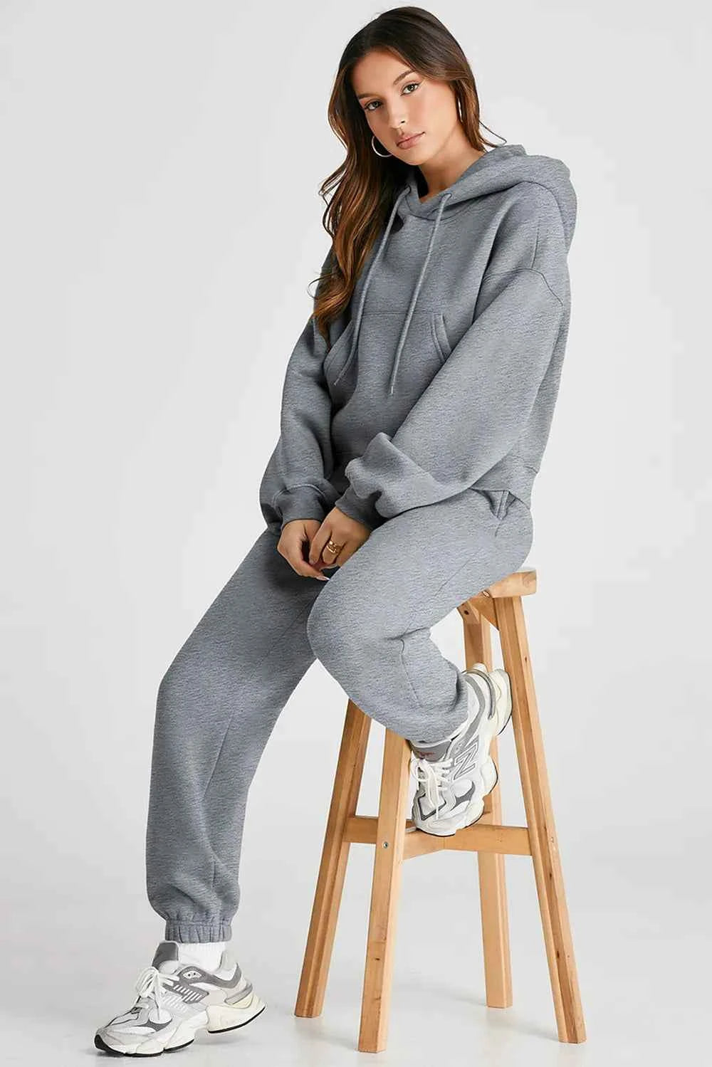 Hooded Top and Pants Active Set-Free Shipping - aurelia-clothing-8955