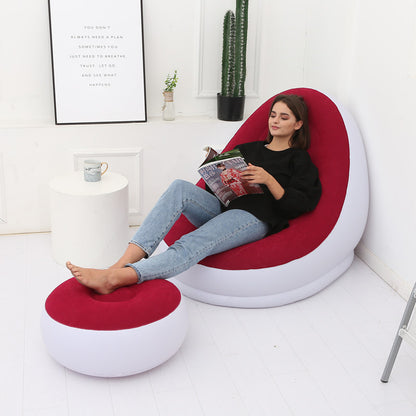 Inflatable Air Mattress Lazy Sofa Deck Chair Comfortable Leg Stool Rest Single Beanbag for home and Outdoor Use - Free Shipping - aurelia-clothing-8955