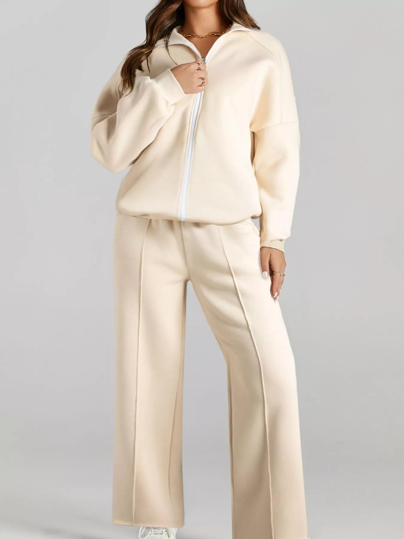 Jacket and Drawstring Pants Active-Free Shipping - aurelia-clothing-8955