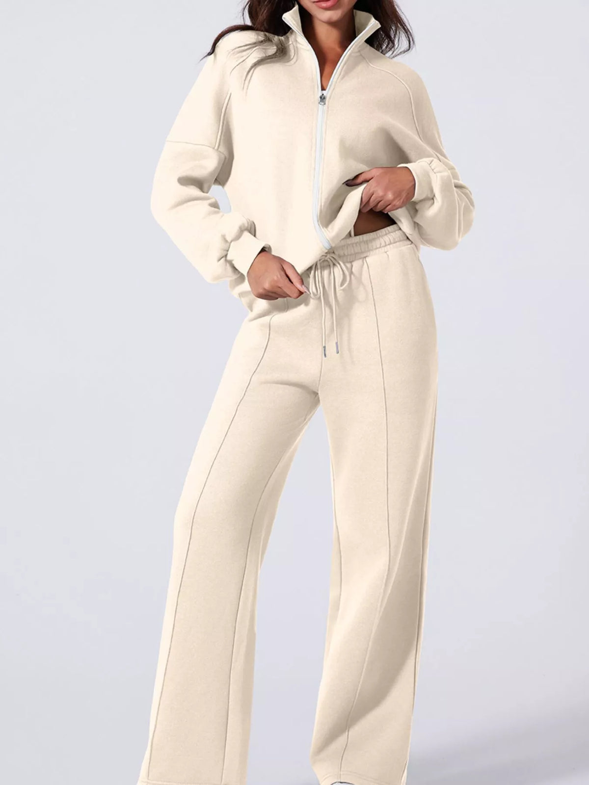 Jacket and Drawstring Pants Active-Free Shipping - aurelia-clothing-8955