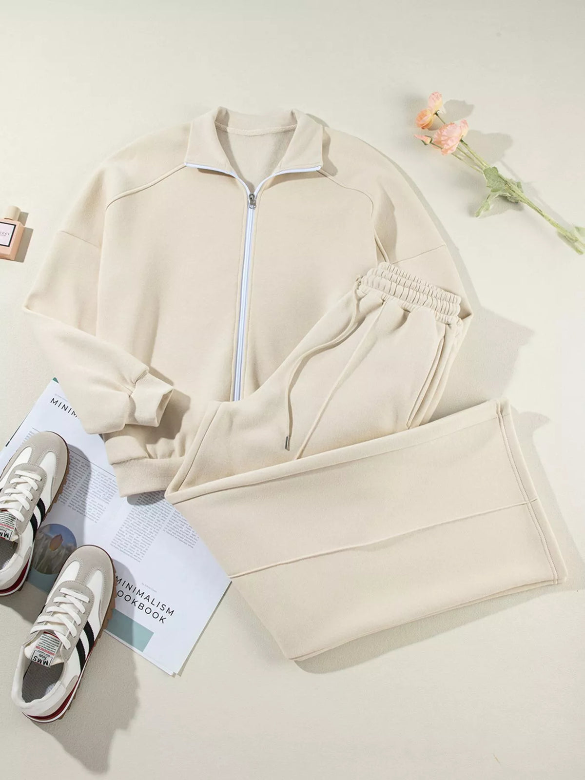 Jacket and Drawstring Pants Active-Free Shipping - aurelia-clothing-8955
