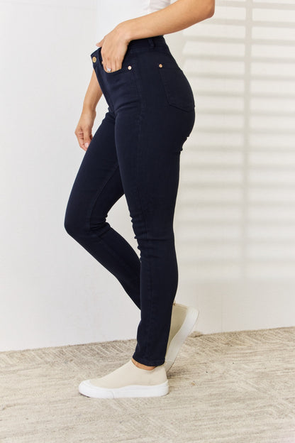 Judy Blue Full Size Garment Dyed Tummy Control Skinny Jeans - Free Shipping - aurelia-clothing-8955