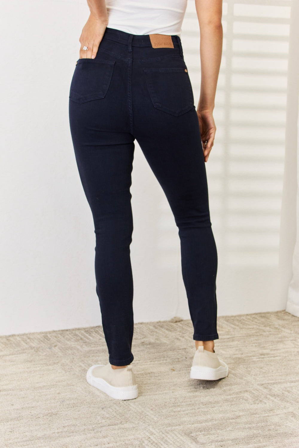 Judy Blue Full Size Garment Dyed Tummy Control Skinny Jeans - Free Shipping - aurelia-clothing-8955