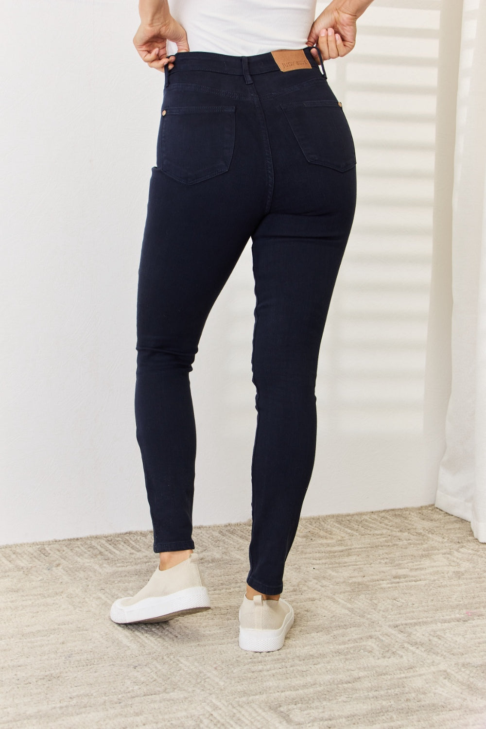 Judy Blue Full Size Garment Dyed Tummy Control Skinny Jeans - Free Shipping - aurelia-clothing-8955