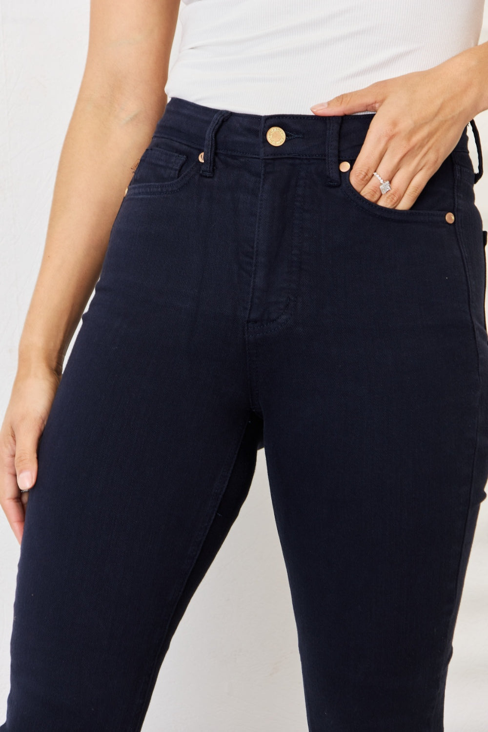 Judy Blue Full Size Garment Dyed Tummy Control Skinny Jeans - Free Shipping - aurelia-clothing-8955