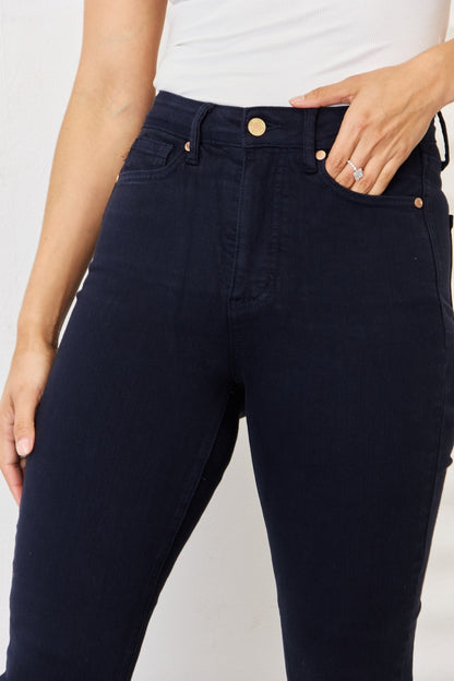 Judy Blue Full Size Garment Dyed Tummy Control Skinny Jeans - Free Shipping - aurelia-clothing-8955