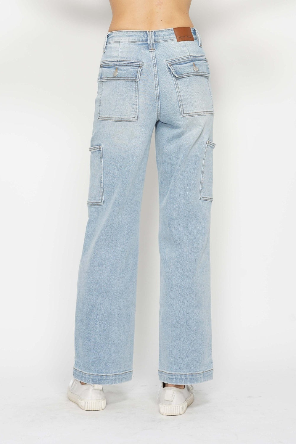Judy Blue Full Size High Waist Straight Cargo Jeans - Free Shipping - aurelia-clothing-8955