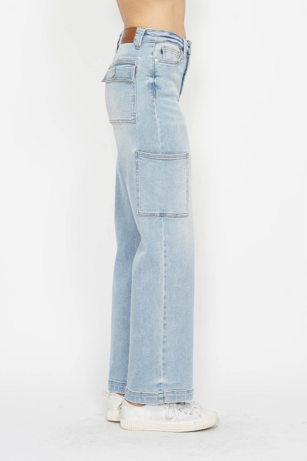 Judy Blue Full Size High Waist Straight Cargo Jeans - Free Shipping - aurelia-clothing-8955