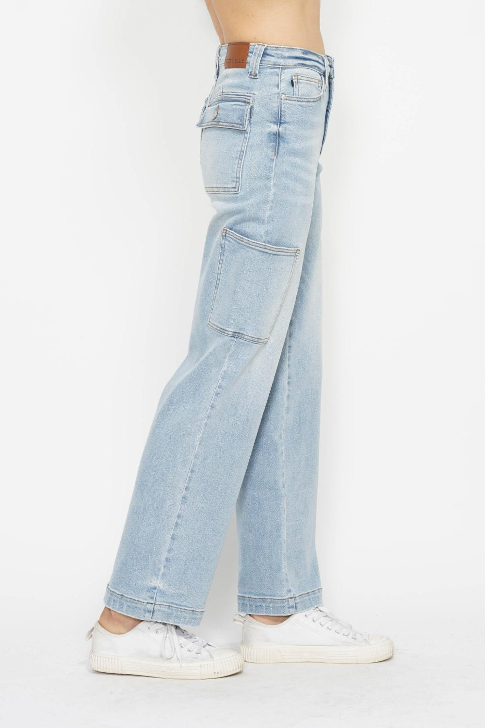 Judy Blue Full Size High Waist Straight Cargo Jeans - Free Shipping - aurelia-clothing-8955