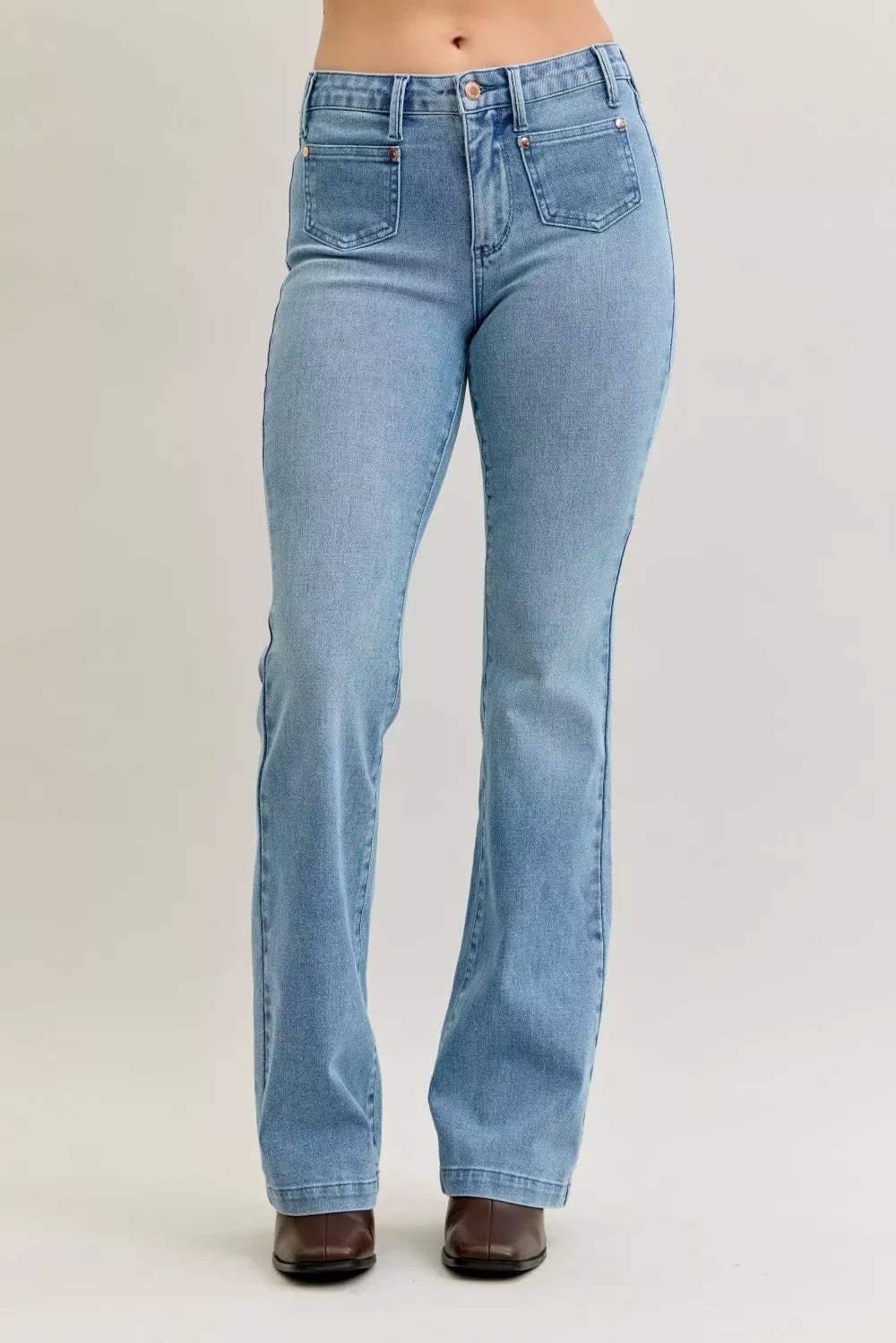 Judy Blue Full Size Mid Rise Bootcut-Free Shipping - aurelia-clothing-8955