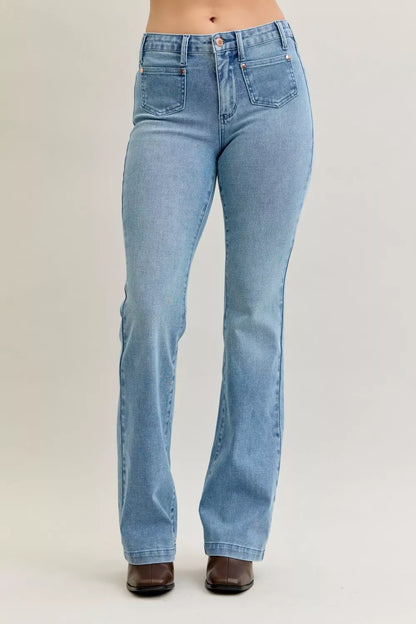 Judy Blue Full Size Mid Rise Bootcut-Free Shipping - aurelia-clothing-8955