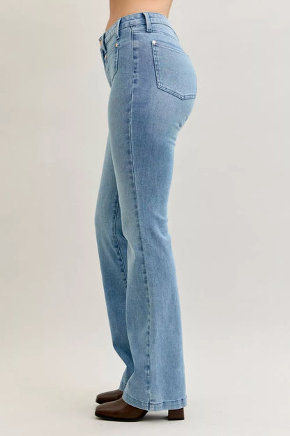 Judy Blue Full Size Mid Rise Bootcut-Free Shipping - aurelia-clothing-8955