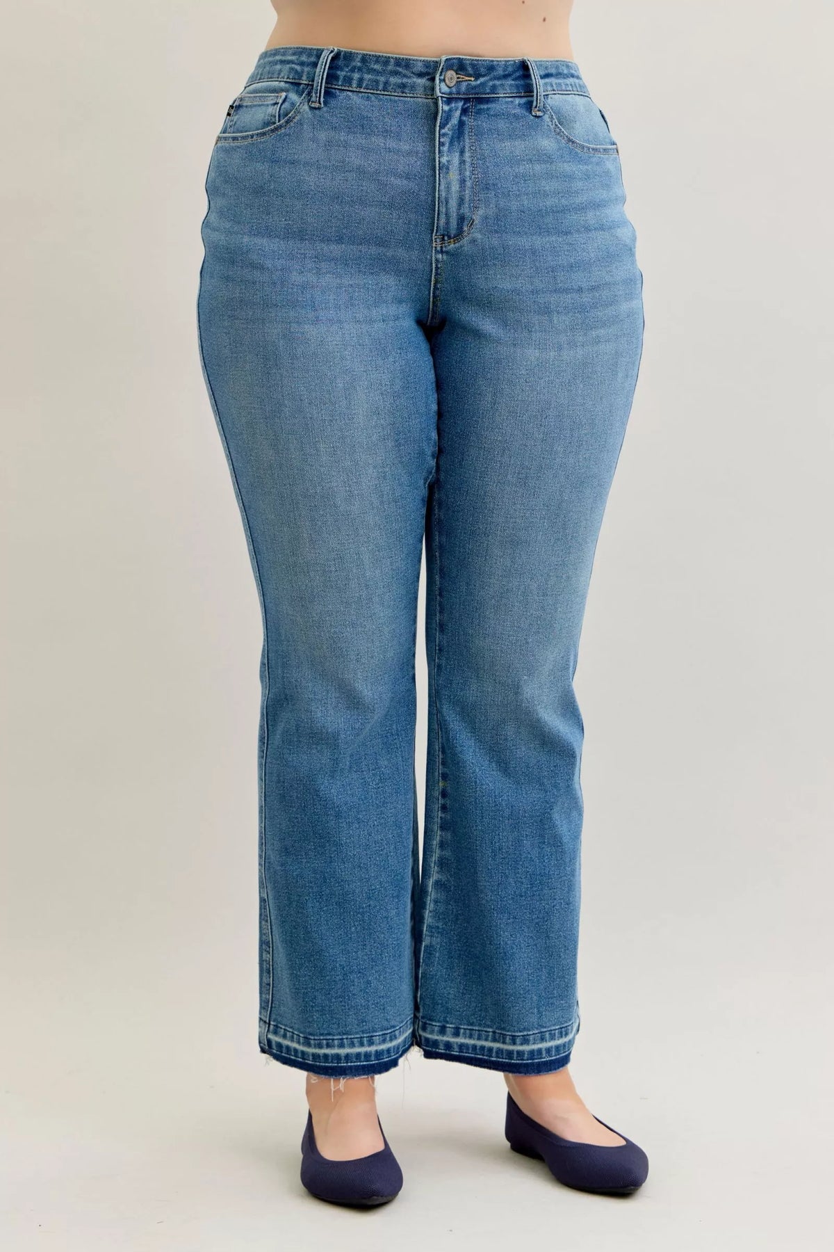 Judy Blue Full Size Mid Rise Slim Bootcut-Free Shipping - aurelia-clothing-8955