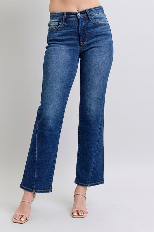 Judy Blue Full Size Side Seam Detail Straight Jeans with Pockets - aurelia-clothing-8955