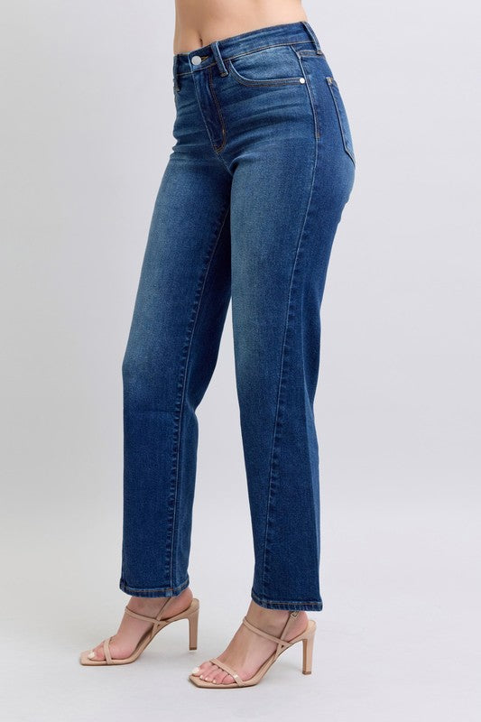 Judy Blue Full Size Side Seam Detail Straight Jeans with Pockets - aurelia-clothing-8955