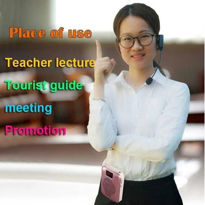K500 Microphone Bluetooth Loudspeaker Portable Auto Pairing USB Charging Voice Amplifier Megaphone Speaker For Teaching - Free Shipping - aurelia-clothing-8955