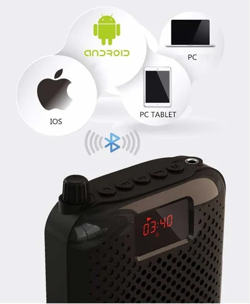 K500 Microphone Bluetooth Loudspeaker Portable Auto Pairing USB Charging Voice Amplifier Megaphone Speaker For Teaching - Free Shipping - aurelia-clothing-8955