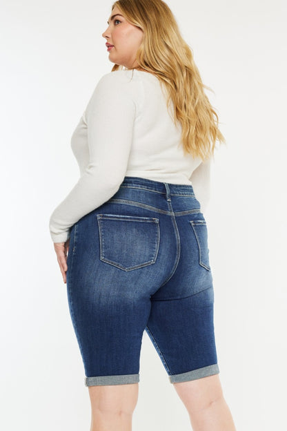 Kancan Full Size Cats Whiskers Button Fly Denim Shorts - aurelia-clothing-8955