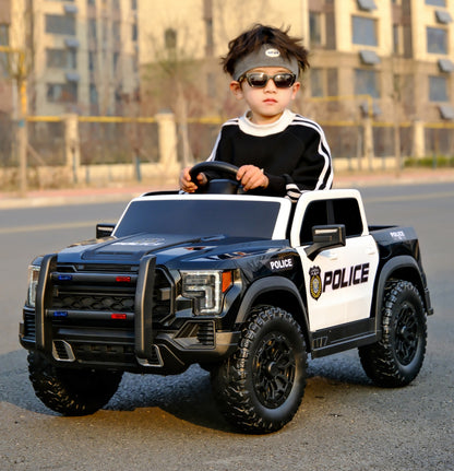 Kids Ride On Police Car, 12V Electric Vehicle-Free Shipping - aurelia-clothing-8955