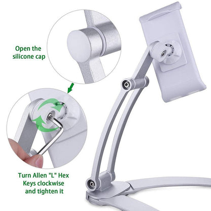 Kitchen Tablet Stand Wall Desk Tablet Mount Stand Fit For 5-10.5 inch Width Tablet  Metal Bracket Smartphones Holders - Free Shipping - aurelia-clothing-8955