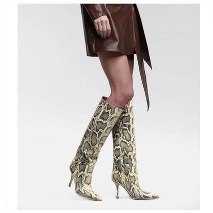 Knee High Boots For Women High Heels Femininas Slip-on Pointed Toe Womens High Boots - Free Shipping - aurelia-clothing-8955