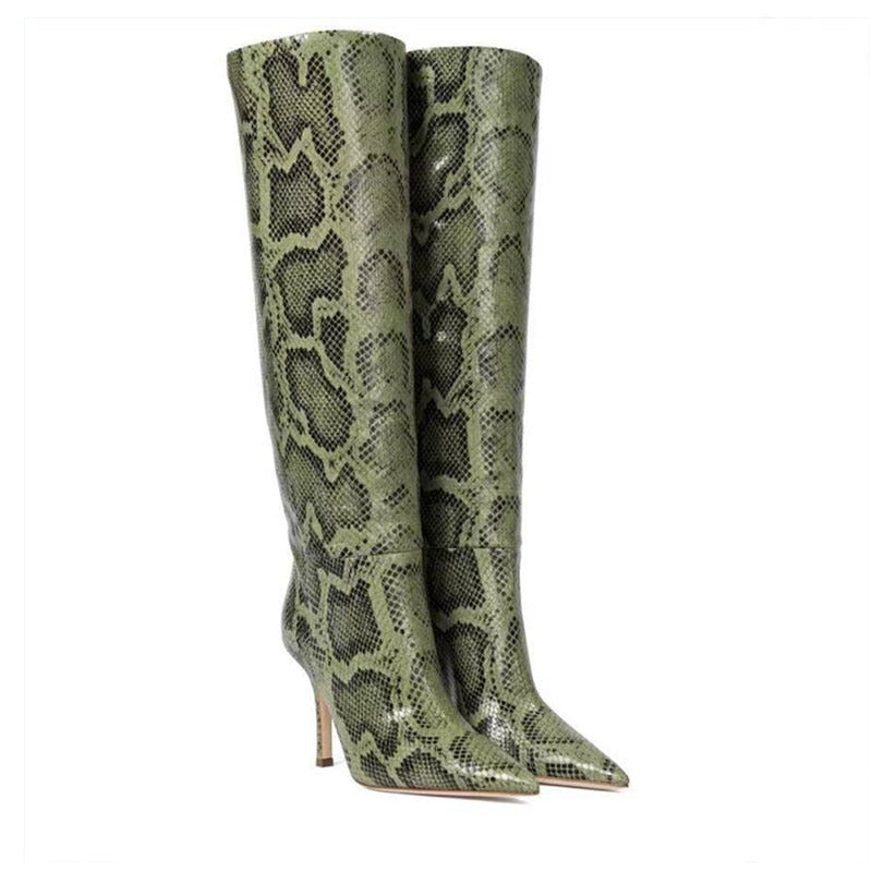 Knee High Boots For Women High Heels Femininas Slip-on Pointed Toe Womens High Boots - Free Shipping - aurelia-clothing-8955