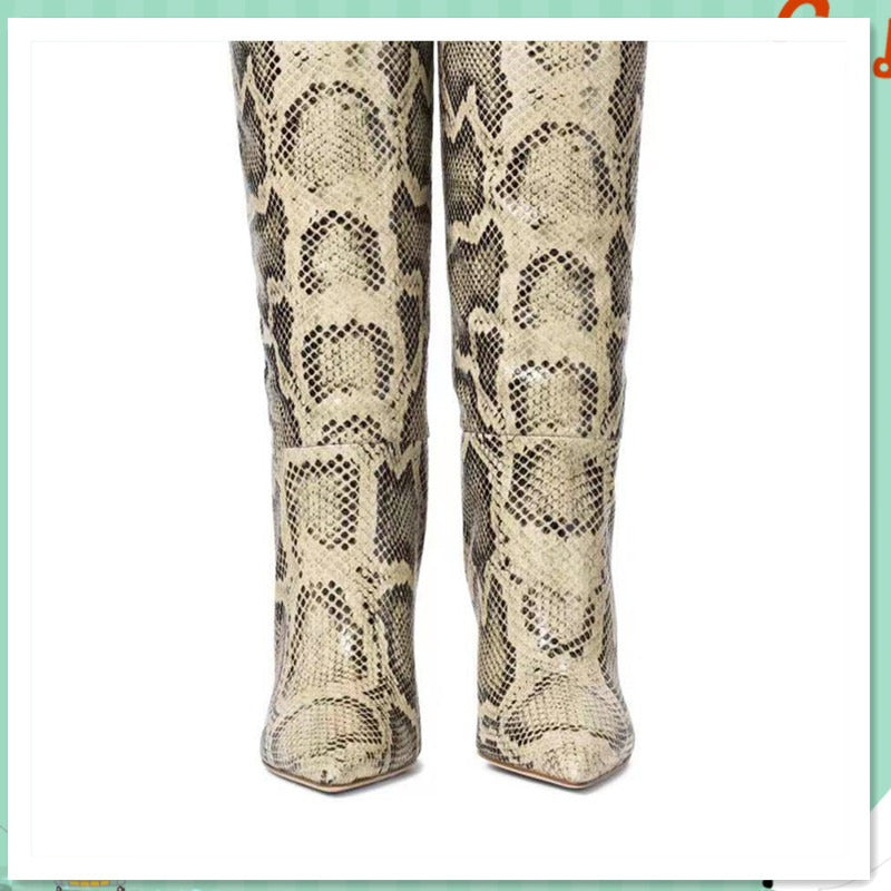 Knee High Boots For Women High Heels Femininas Slip-on Pointed Toe Womens High Boots - Free Shipping - aurelia-clothing-8955