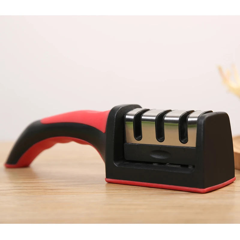Knife Sharpener Quick Sharpener Professional 3 Stages Sharpener Knife Grinder Non-Slip Silicone Rubber - Free Shipping - aurelia-clothing-8955