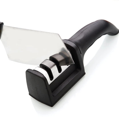 Knife Sharpener Quick Sharpener Professional 3 Stages Sharpener Knife Grinder Non-Slip Silicone Rubber - Free Shipping - aurelia-clothing-8955