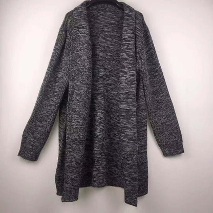 Knitted Cardigan Sweater Men Autumn Mens Long Sweater Jacket Casual Slim Fit Trench Knitwear Sweaters Streetwear Tops Gray - Free Shipping - aurelia-clothing-8955