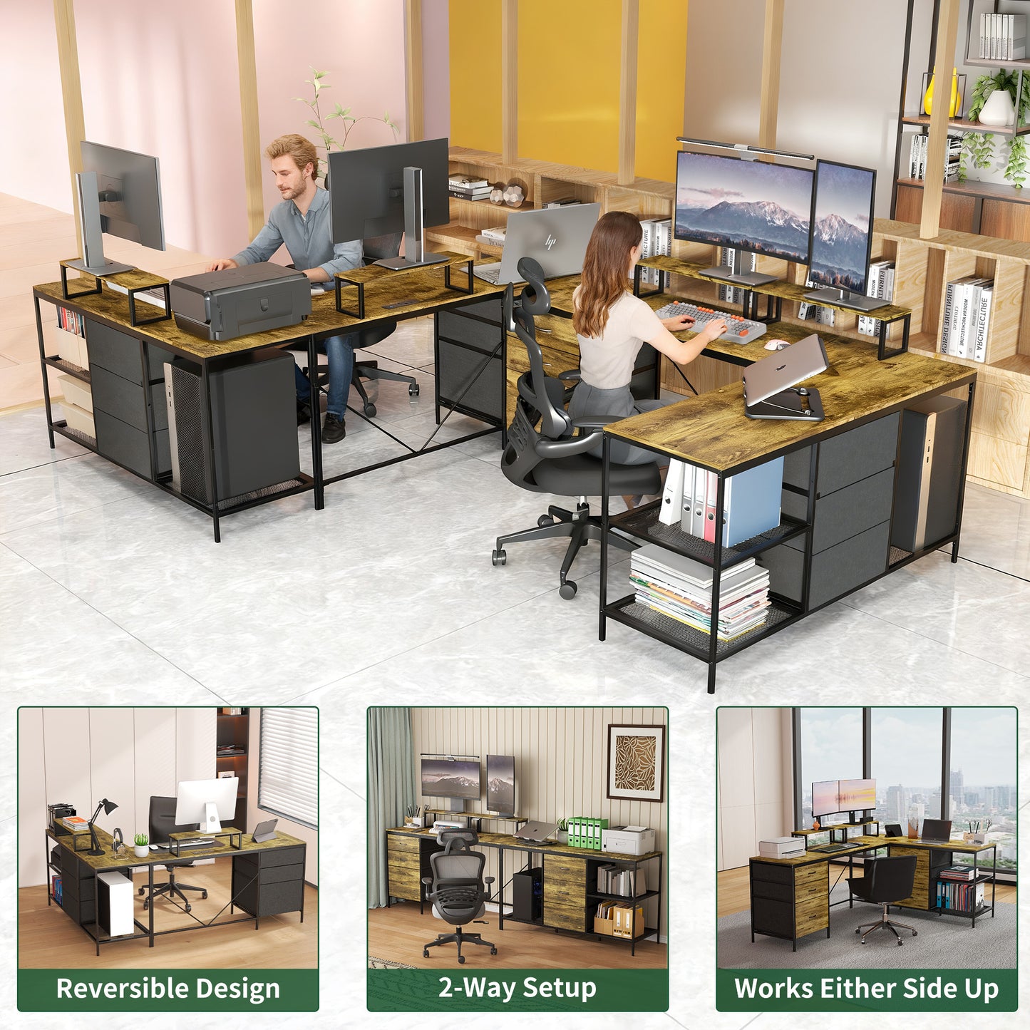 L-Shaped Computer Desk with Power Outlets & USB-C-Free Shipping - aurelia-clothing-8955