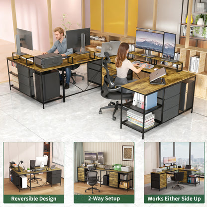 L-Shaped Computer Desk with Power Outlets & USB-C-Free Shipping - aurelia-clothing-8955