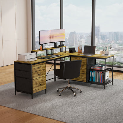 L-Shaped Computer Desk with Power Outlets & USB-C-Free Shipping - aurelia-clothing-8955