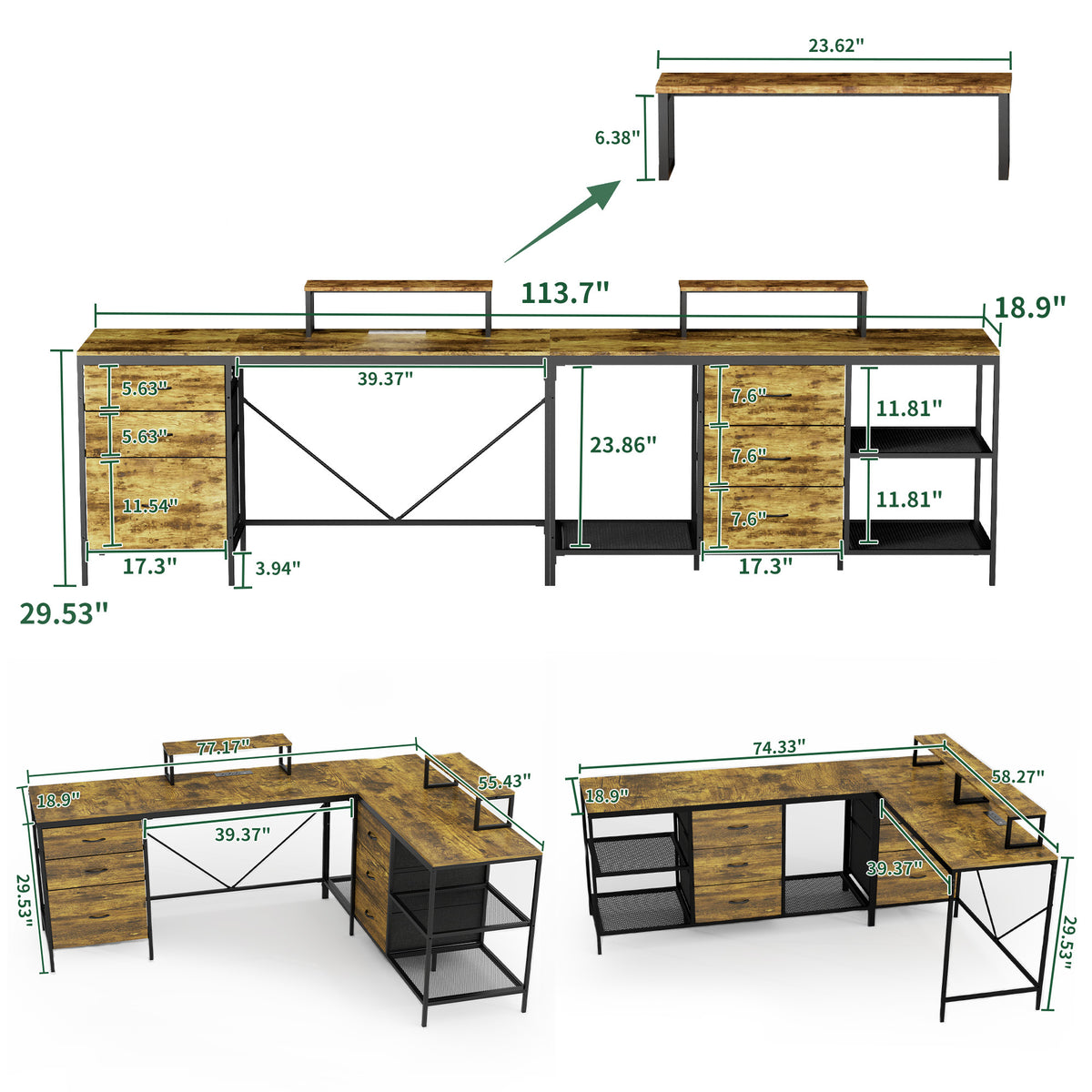 L-Shaped Computer Desk with Power Outlets & USB-C-Free Shipping - aurelia-clothing-8955