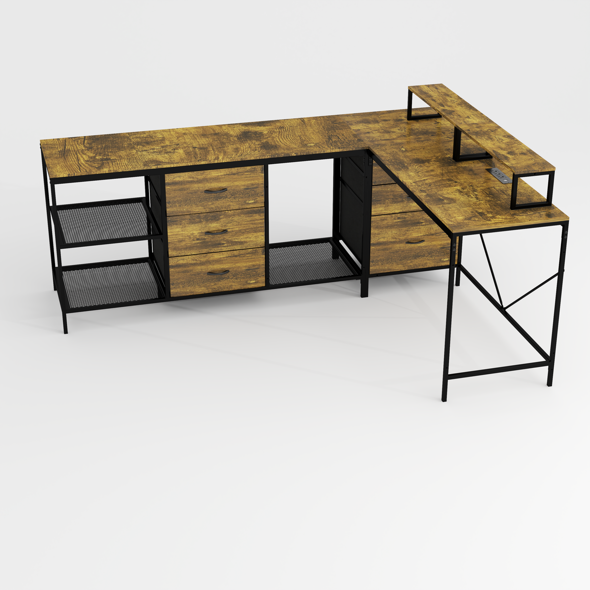 L-Shaped Computer Desk with Power Outlets & USB-C-Free Shipping - aurelia-clothing-8955