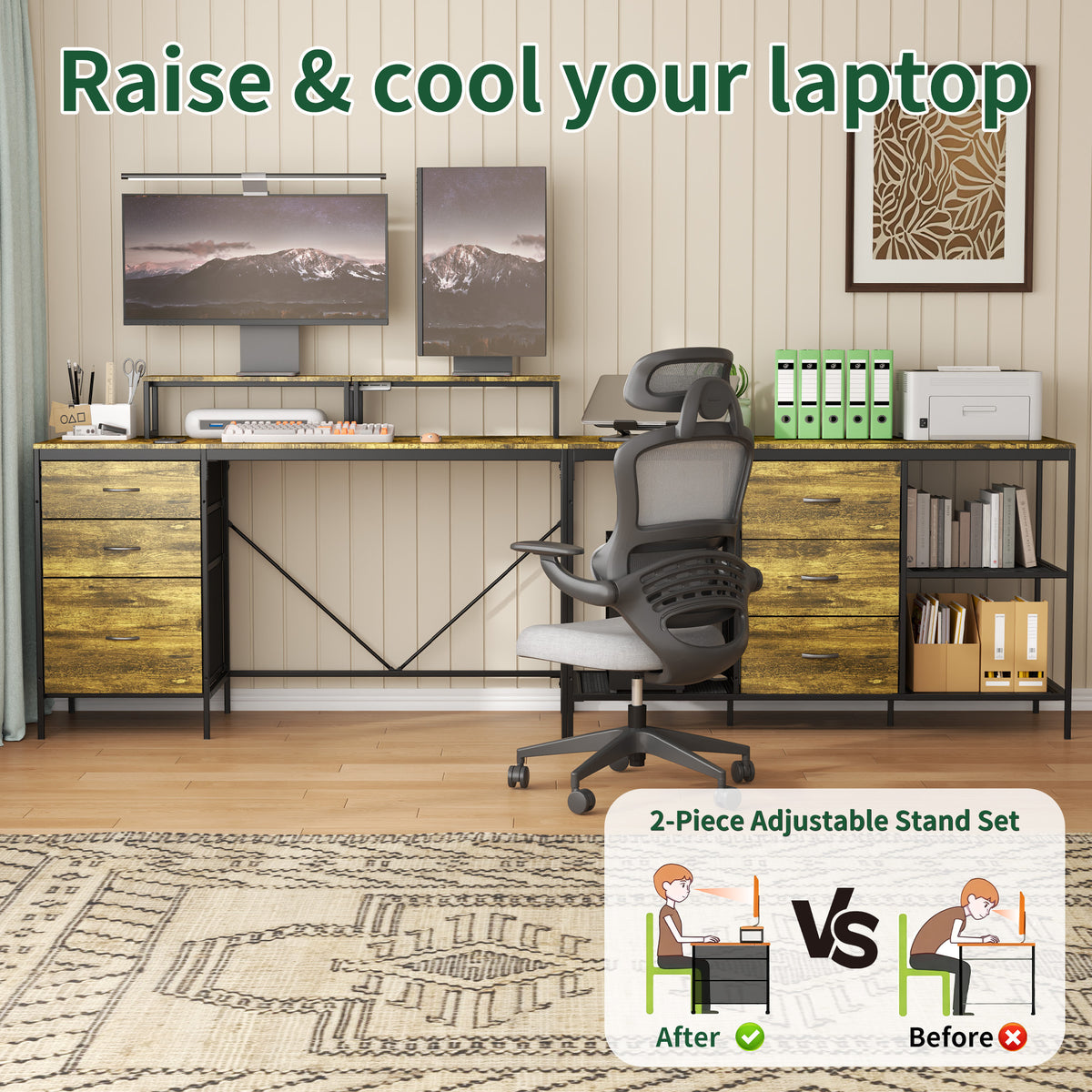 L-Shaped Computer Desk with Power Outlets & USB-C-Free Shipping - aurelia-clothing-8955
