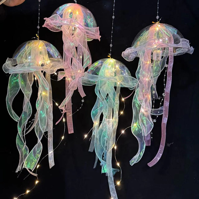 LED decorative hanging jellyfishlight realistic Handmade jelly fish led jellyfish light lantern - Free Shipping - aurelia-clothing-8955