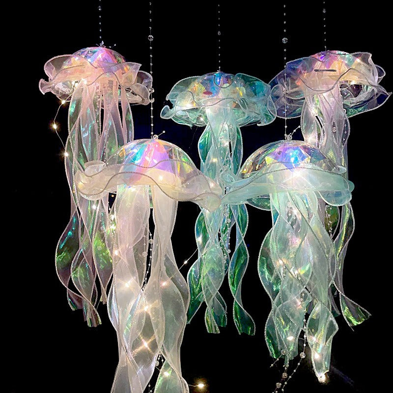 LED decorative hanging jellyfishlight realistic Handmade jelly fish led jellyfish light lantern - Free Shipping - aurelia-clothing-8955