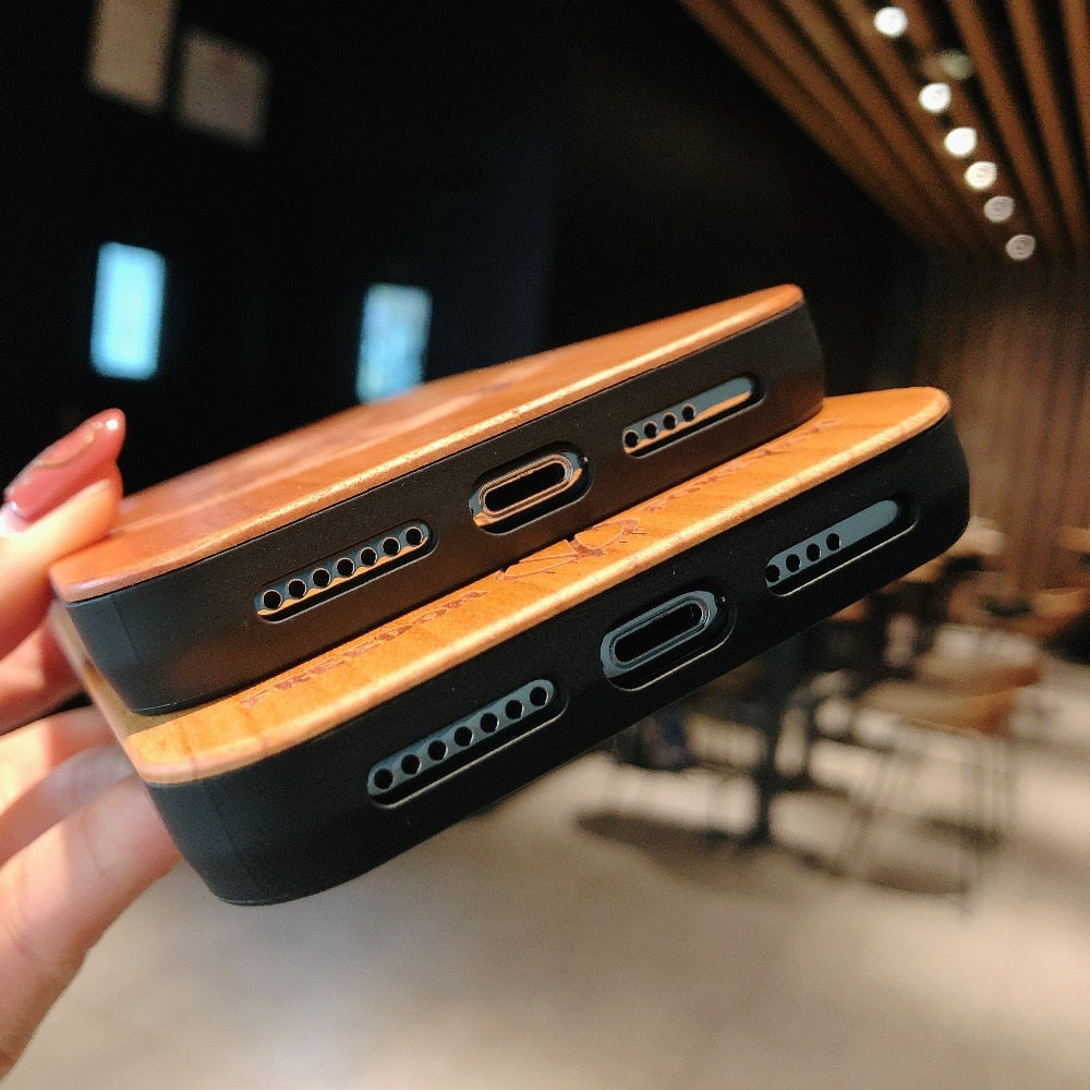 Laser Engraving Real Wood Cell Phone Case for iPhone XS MAX XR 7 8PLUS X Wooden Unique Shock Customized Bamboo Phone Cover Shell-Free Shipping - aurelia-clothing-8955