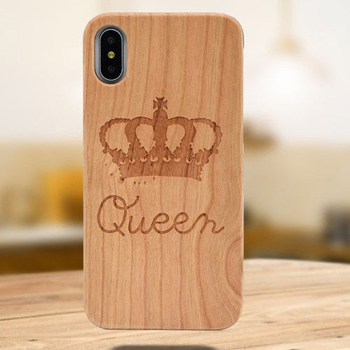 Laser Engraving Real Wood Cell Phone Case for iPhone XS MAX XR 7 8PLUS X Wooden Unique Shock Customized Bamboo Phone Cover Shell-Free Shipping - aurelia-clothing-8955