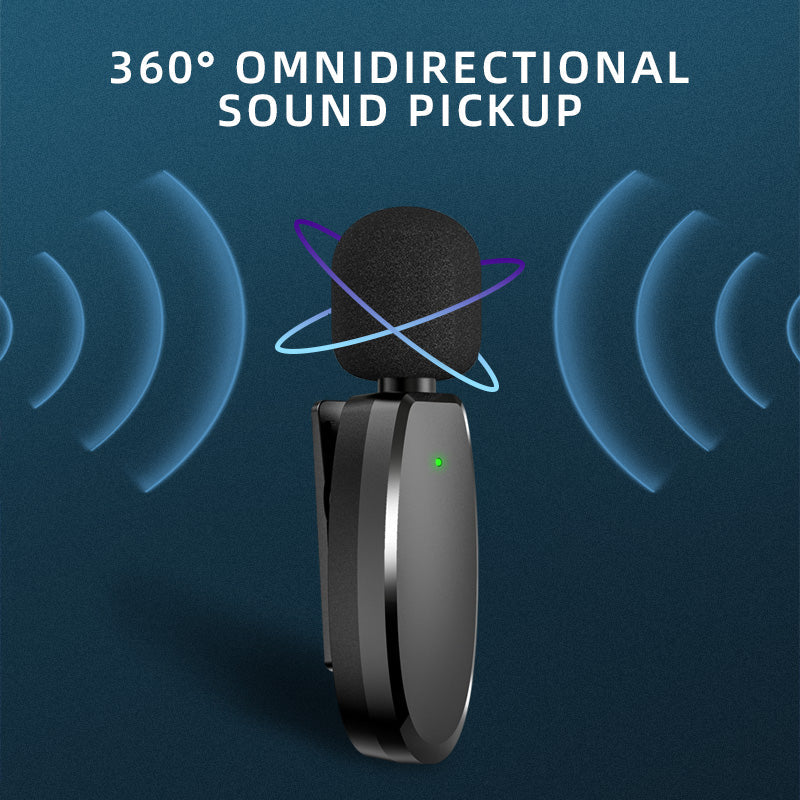 Lavalier Wireless Microphone Outdoor Live Broadcast Internet Celebrity Carry 2.4G Radio Noise Reduction Small Microphone - Free Shipping - aurelia-clothing-8955