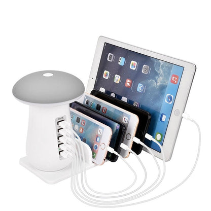Leebote Multiple USB Phone Charger Mushroom Night Lamp Charging Station Dock QC 3.0 Quick Charger for Mobile Phone and Tablet - Fee Shipping - aurelia-clothing-8955