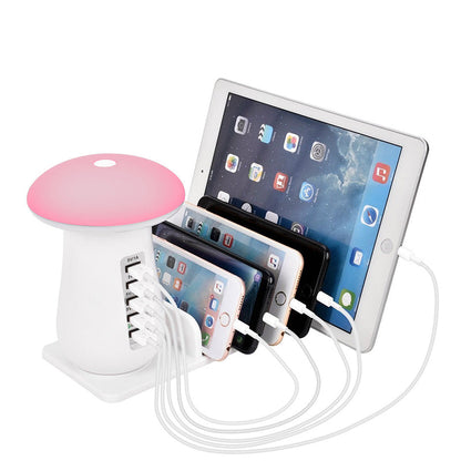 Leebote Multiple USB Phone Charger Mushroom Night Lamp Charging Station Dock QC 3.0 Quick Charger for Mobile Phone and Tablet - Fee Shipping - aurelia-clothing-8955