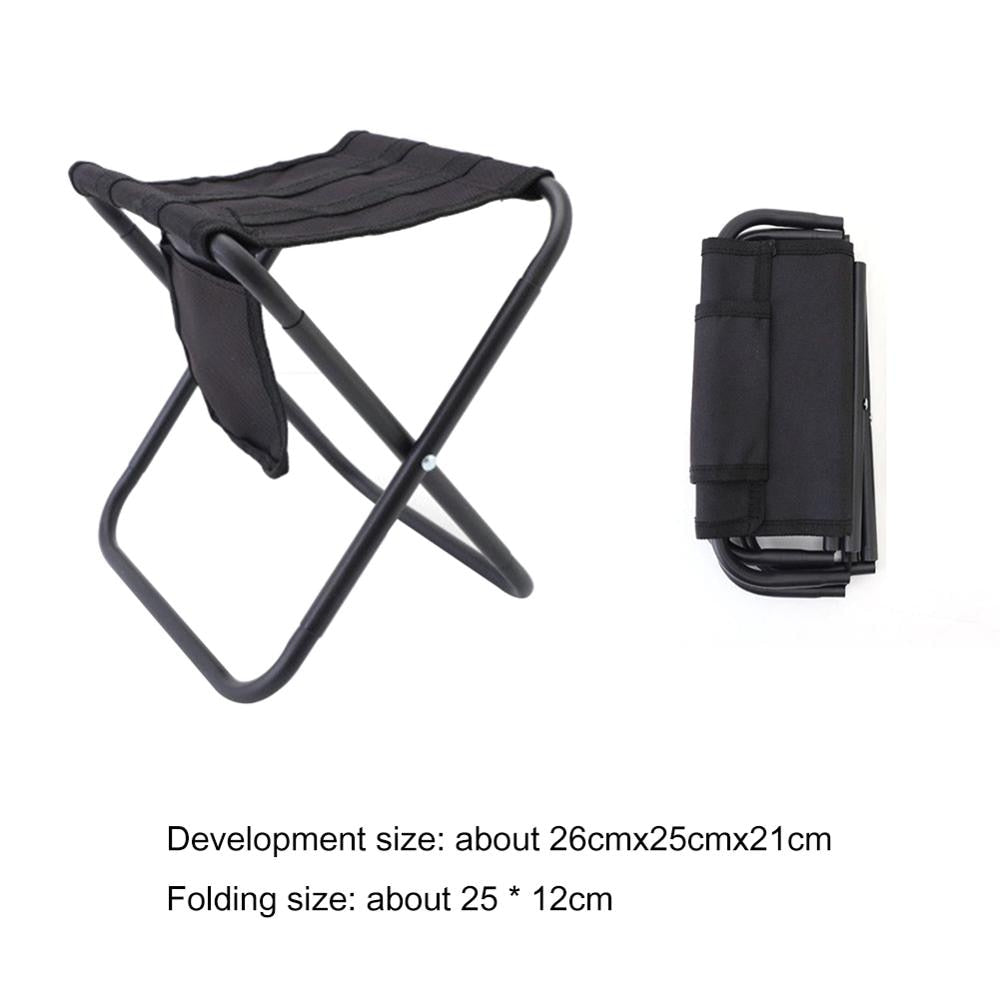 Lightweight Folding Stool Outdoor Furniture Camping Tourist Seat Chair Portable Aluminum Alloy Folding Stool with Storage Bag - Free Shipping - aurelia-clothing-8955