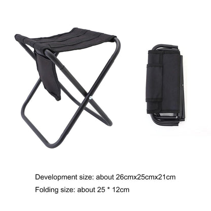 Lightweight Folding Stool Outdoor Furniture Camping Tourist Seat Chair Portable Aluminum Alloy Folding Stool with Storage Bag - Free Shipping - aurelia-clothing-8955