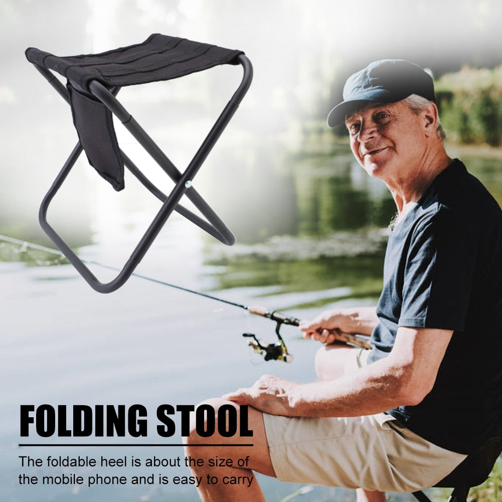 Lightweight Folding Stool Outdoor Furniture Camping Tourist Seat Chair Portable Aluminum Alloy Folding Stool with Storage Bag - Free Shipping - aurelia-clothing-8955